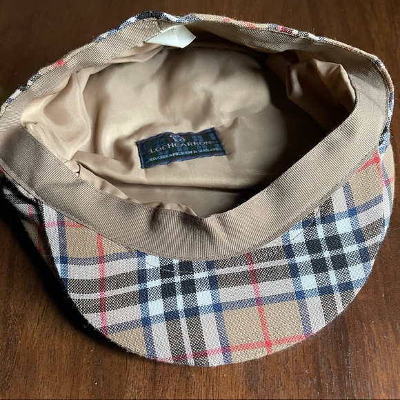 LOCHCARRON Of Scotland 100% Pure Wool Camel Tartan Plaid Check Flat Cap Hat main image 9